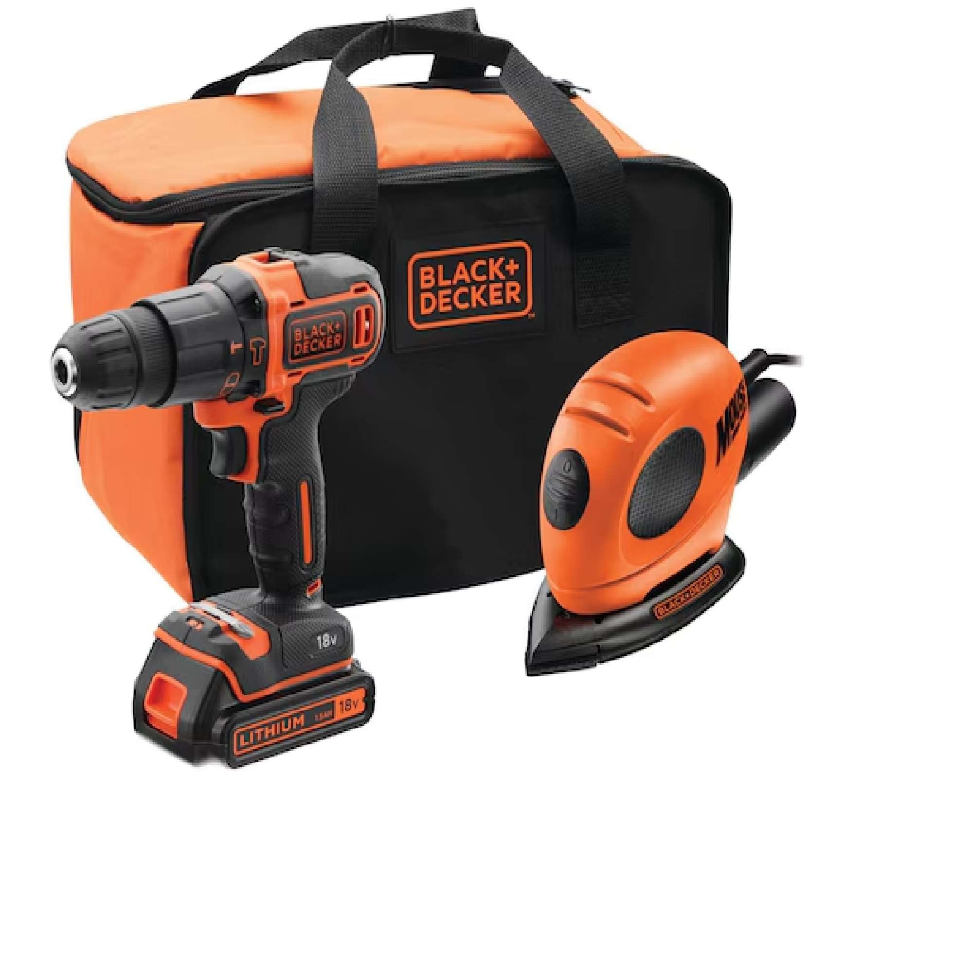 18V Impact Drill Driver + Mouse Sander - BDK200AS1S-QW