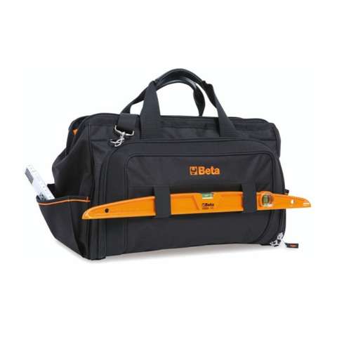 Empty technical fabric tool bag with rigid multi-pocket base - Beta