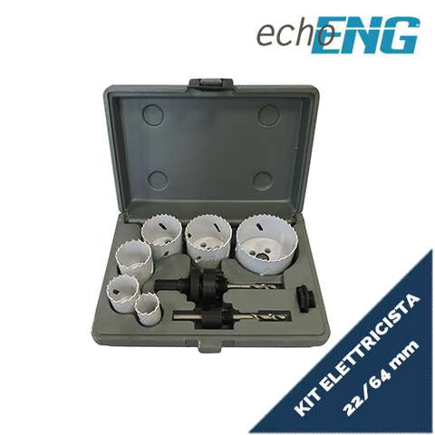 Set of 6 bi-metal HSS hole saws 22 - 64 mm plastic case - UT 10 STG0