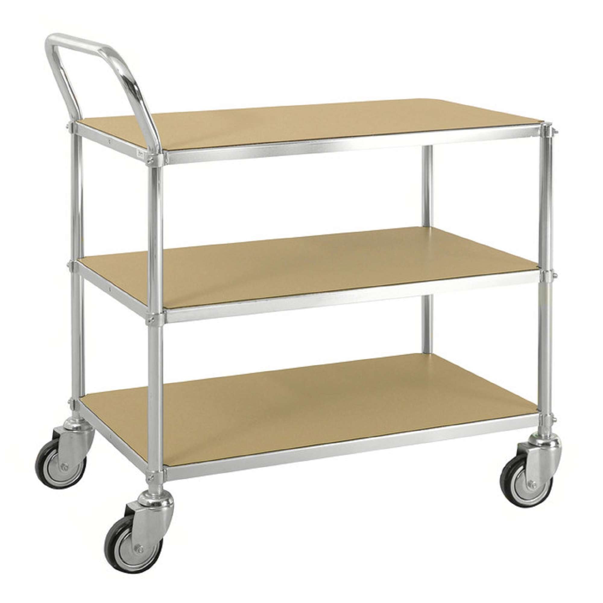 Electro galvanised ESD table trolley 3 shelves, LxWxH (mm) 850x435x950