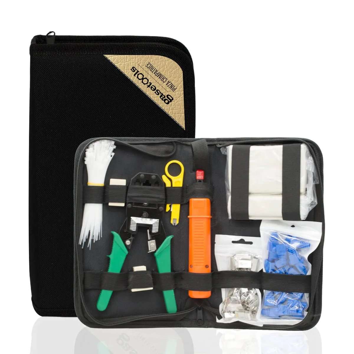 Network cable repair kit, Rj45 Ethernet crimper tester complete