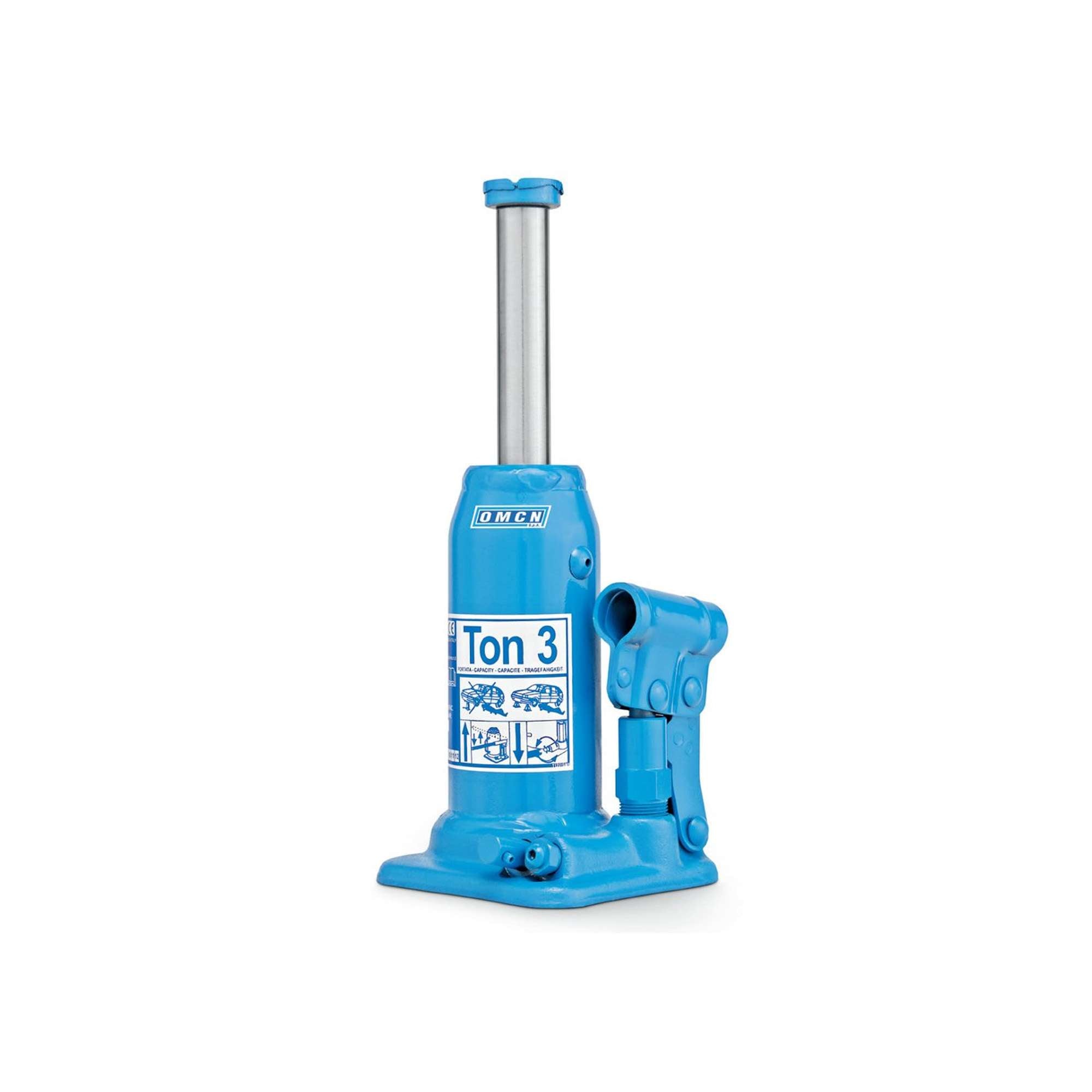 Hydraulic bottle jack, 325 mm lift, capacity 3000 kg - OMCN 125