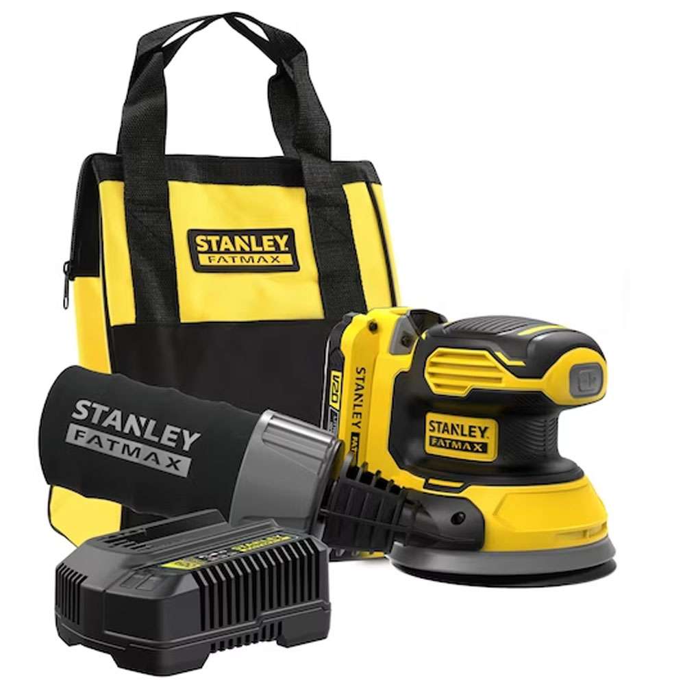 Random Orbital Sander 18V V20 Stanley Fatmax 2.0Ah 125mm SFMCW220D1S-QW