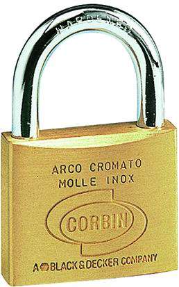 Standard small brass padlock CORBIN ASSA ABLOY - 2 keys - PL110