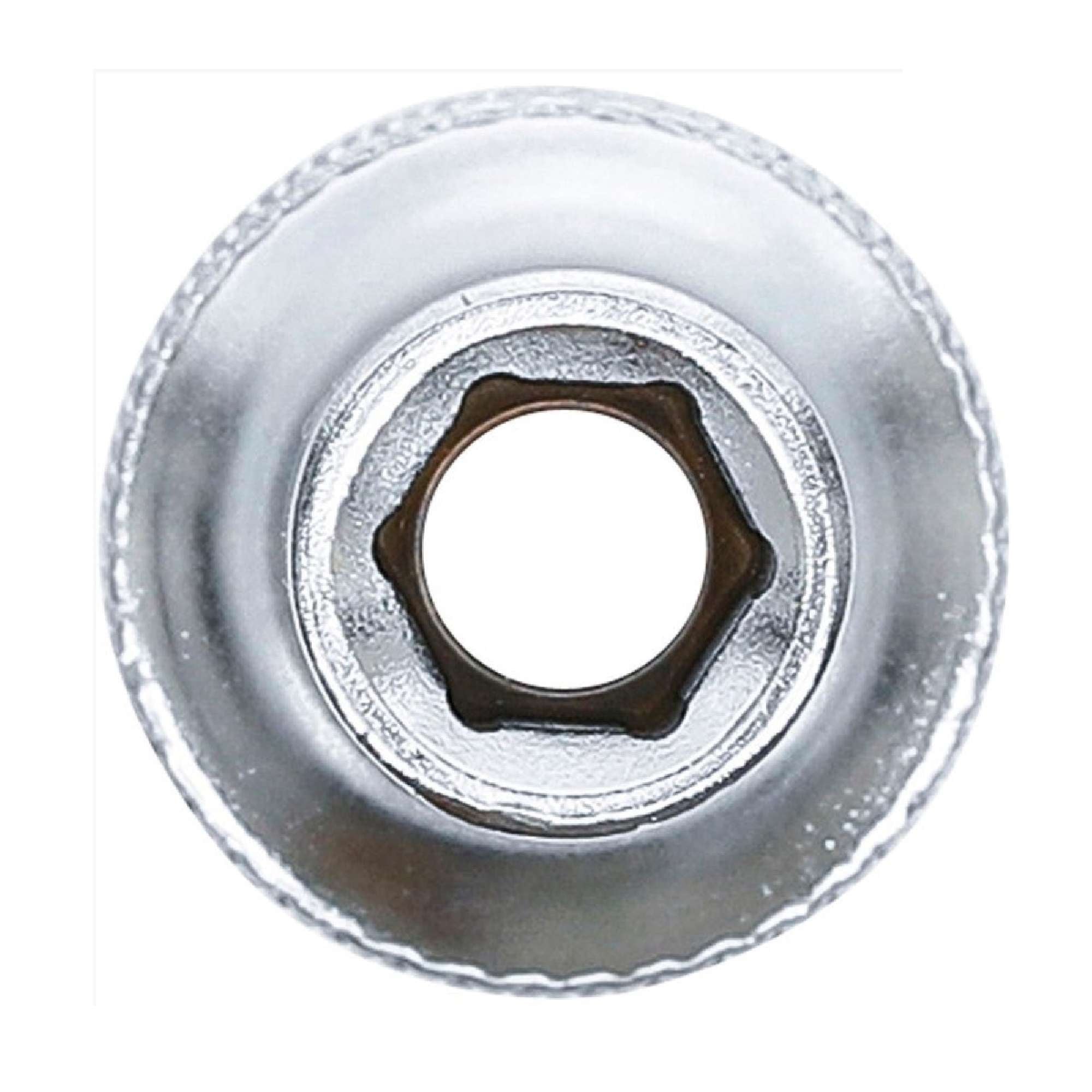Satin chrome plated socket long hexagon inside deep 1/2 10mm - Fermec BGS10550