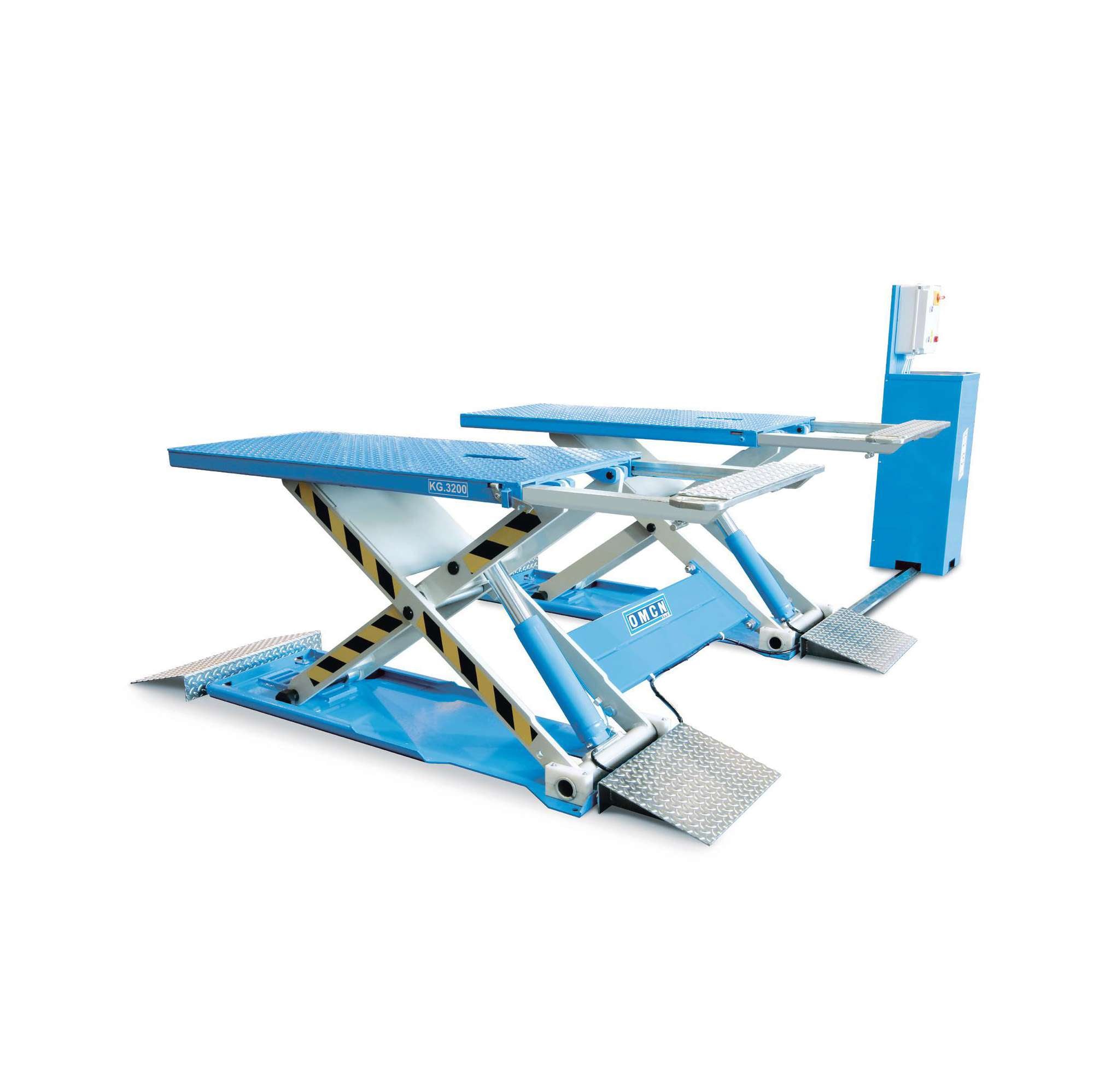 Electro-hydraulic scissor lift capacity 3200 kg with extension extensions - OMCN