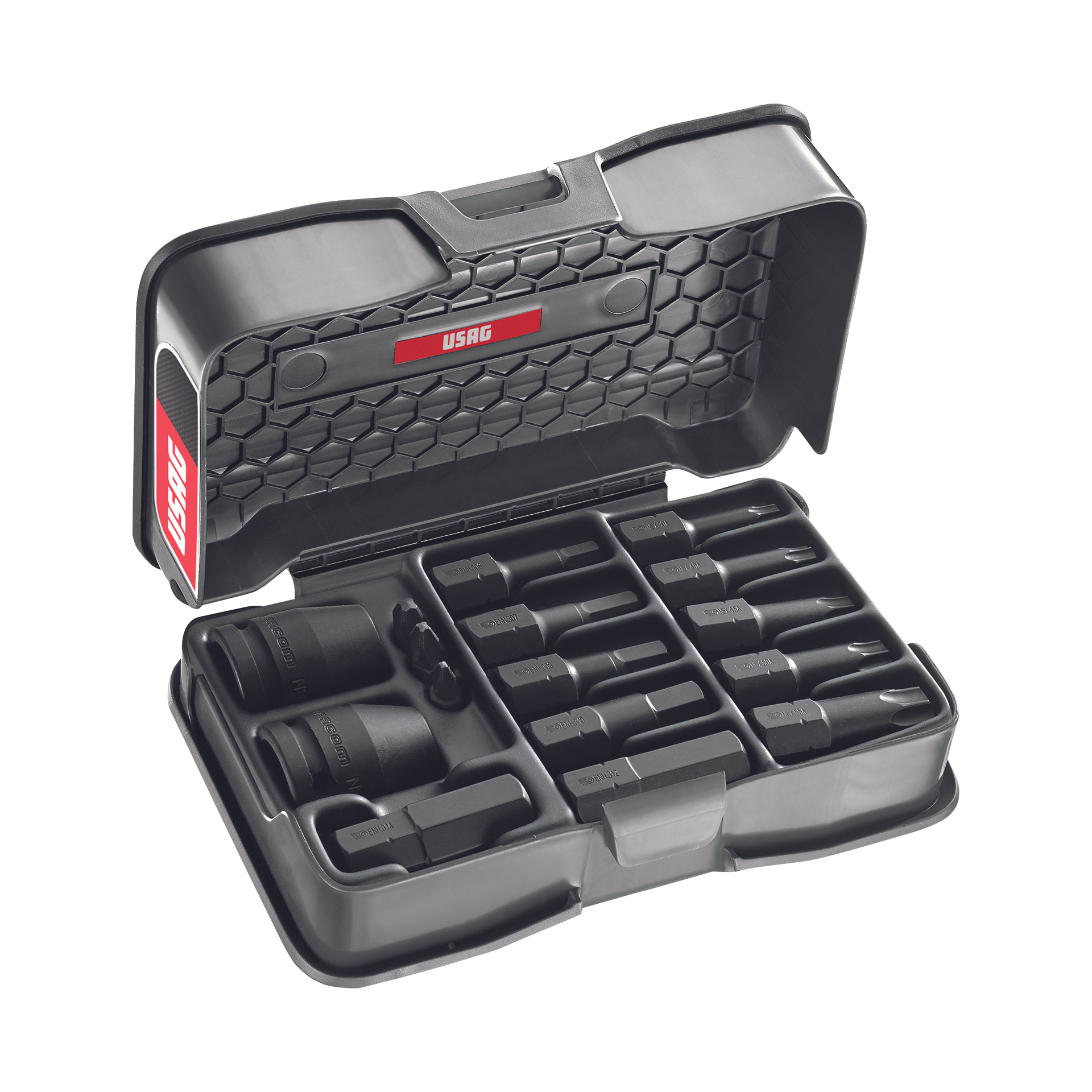 Long cantilever tool box, five compartments (empty) 6,6kg - Usag 646/5LV