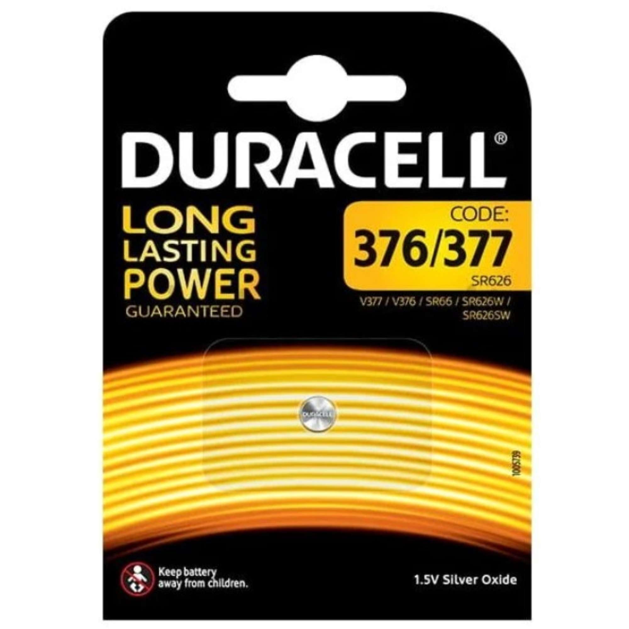 Tablet battery for watches and other electronic devices - DURACELL 376/377