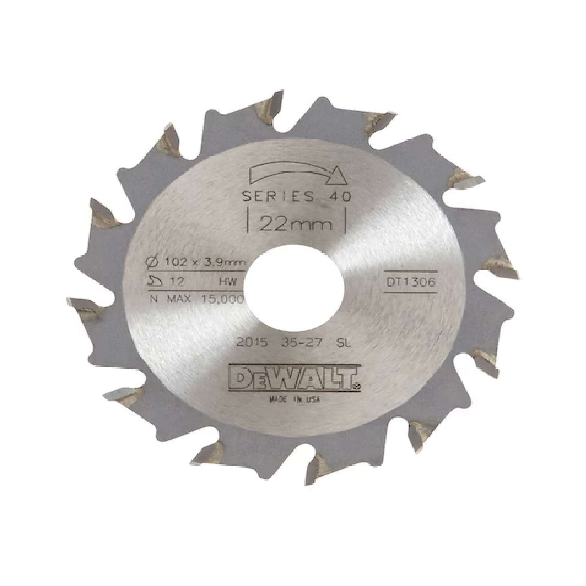 Electric tongue milling machine blade D102x22mm - Dewalt DT1306-QZ