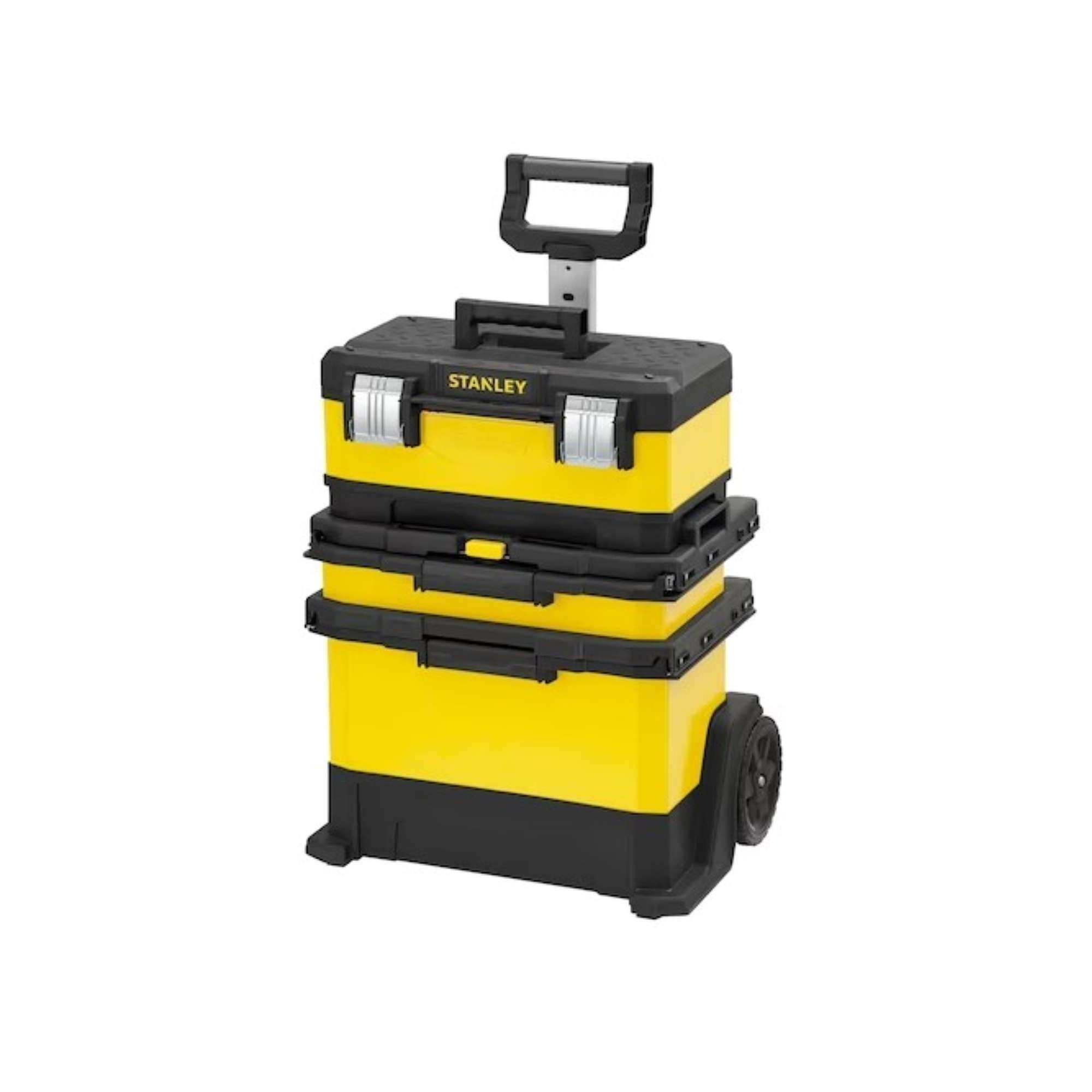 Metal/polypropylene tool trolley with 3 compartments - Stanley 1-95-621