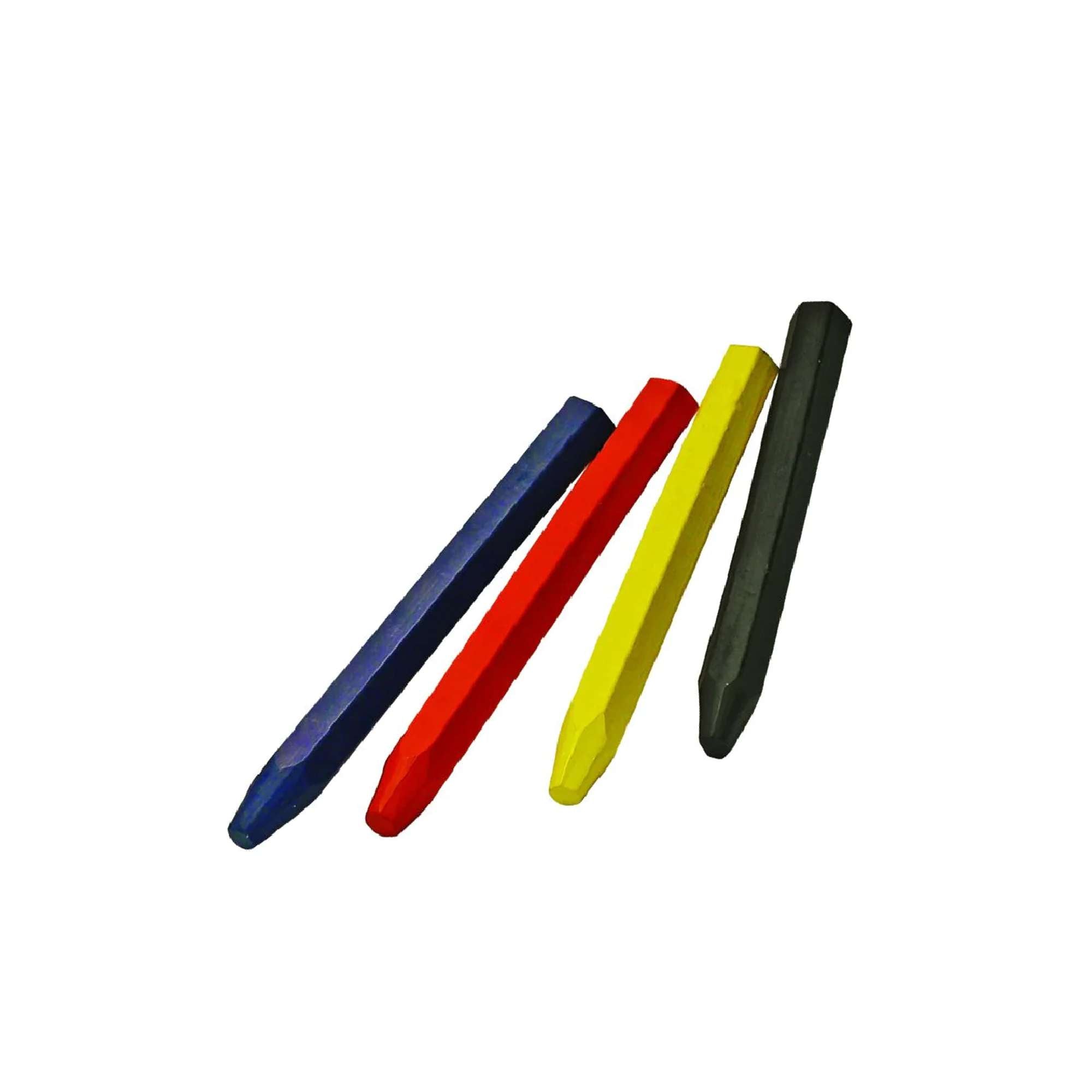 Industrial hexagonal crayons red, blue, yellow conf. 12pcs - Metrica