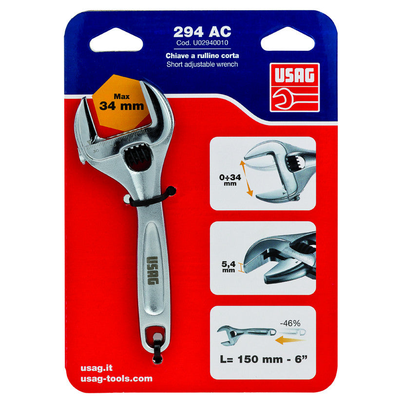 Chiave regolabile a rullino corta 294 AC 150 - Usag U02940010