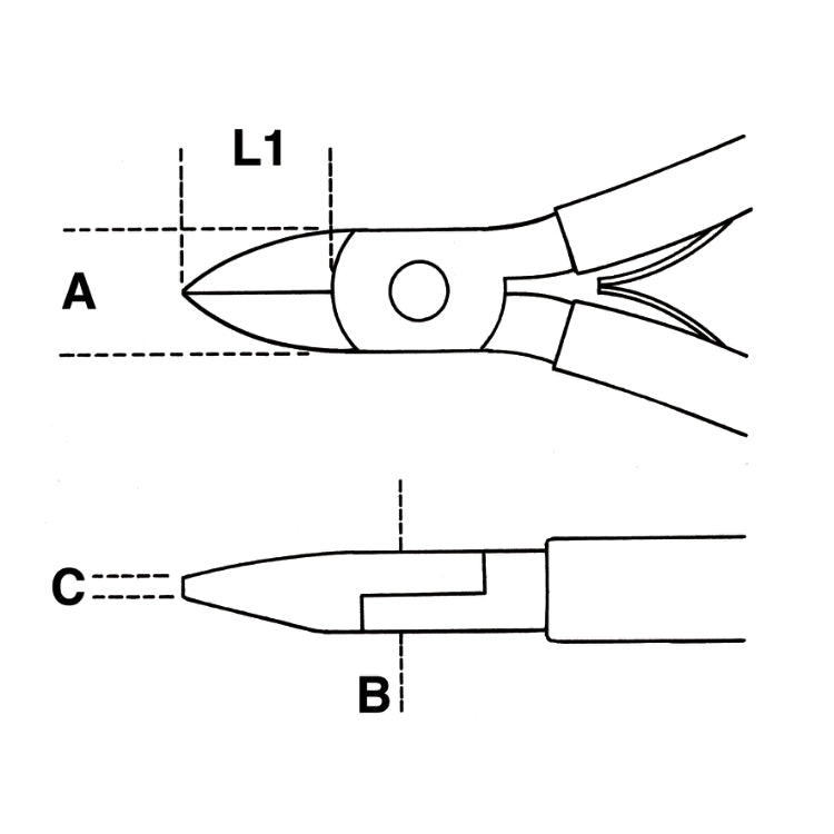 Diagonal axial cutting nippers bi-material handles - Beta 1188BM