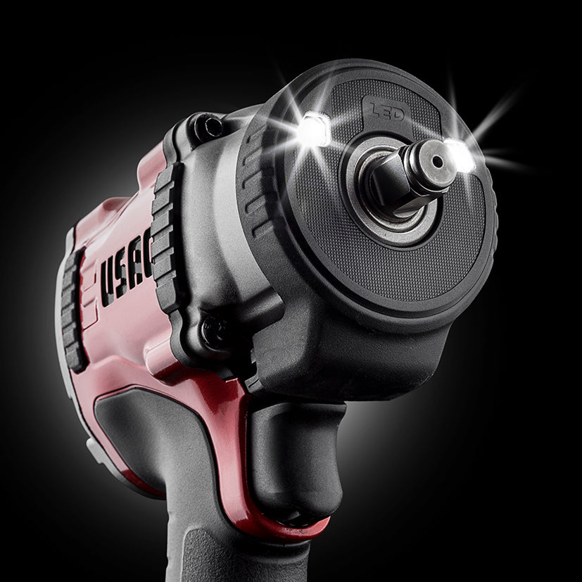 Magnesium impact wrench with led 162x75x212mm 2,2kg - Usag 943 PC1 1/2
