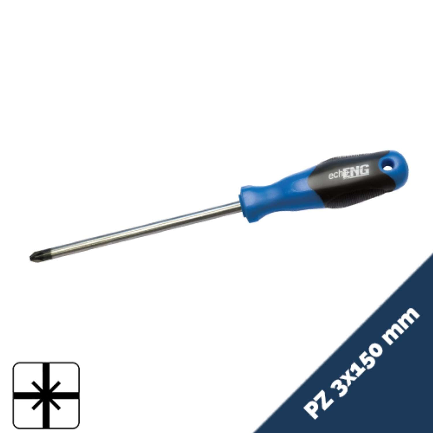 Screwdriver anti-slip handle POZIDRIV, hex-head screw 1x150mm -UM 10 P(175-315)