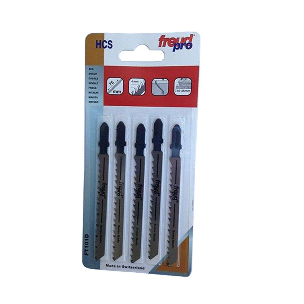 Set of 5 steel hacksaw blades for soft materials such as wood, laminated panels or plastics - Freud - FT101D