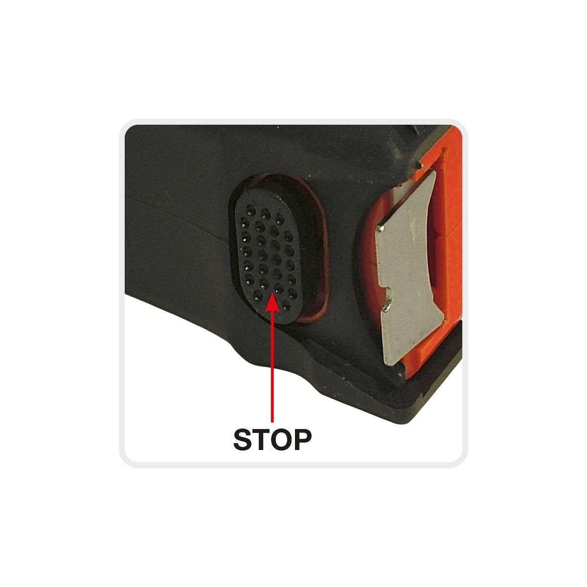 Rubberized touch flexometer 10M x 25mm with clip - 38800 Metrica