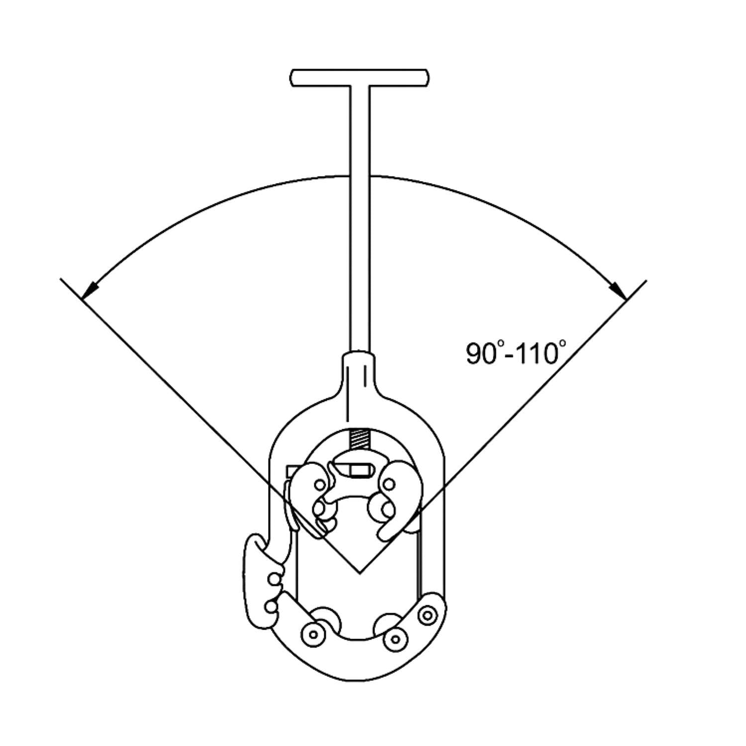 Portable steel pipe cutter hinged opening 2-4" - UM 40 TTP0 - echoENG