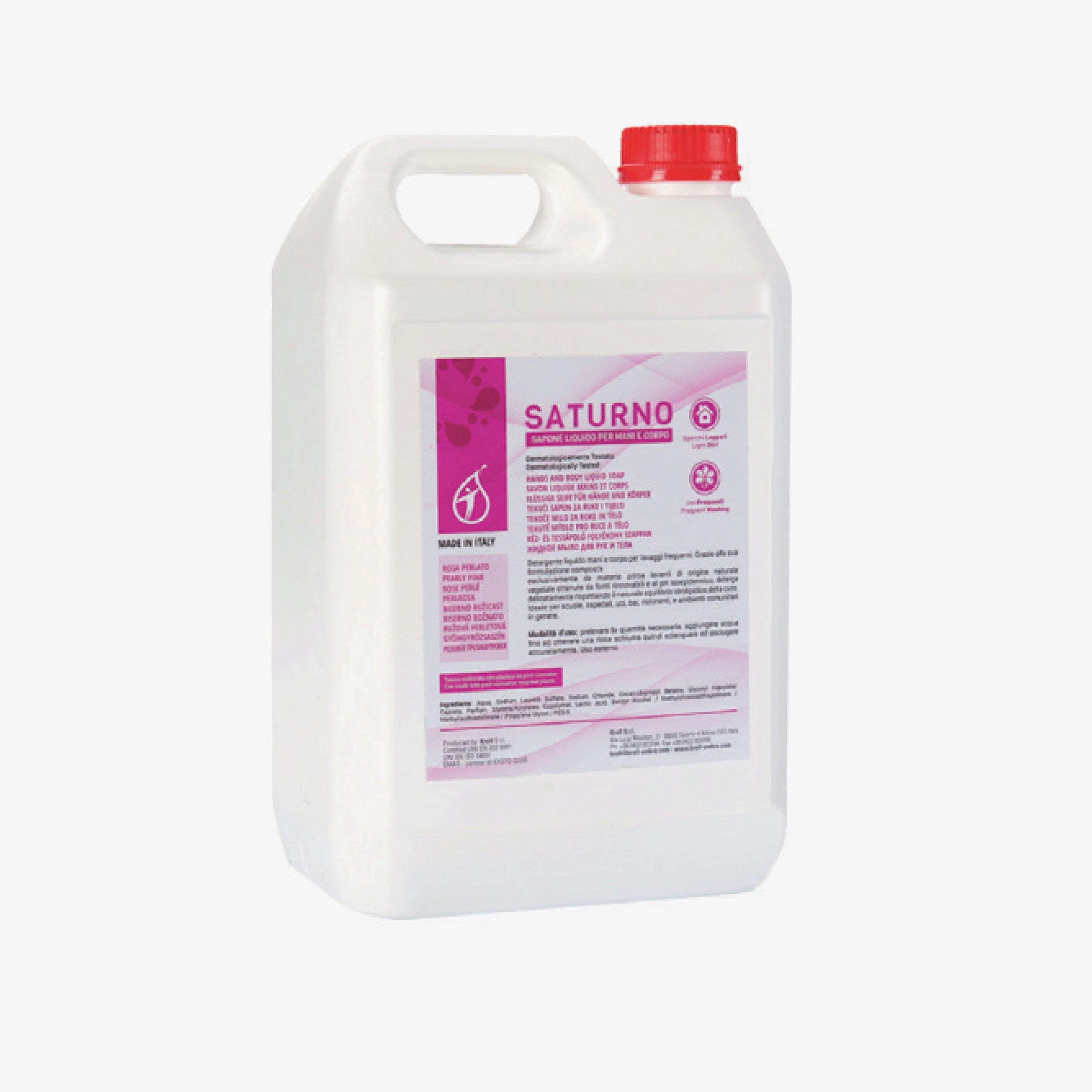 3122 - Saturno liquid soap pink can 5L - 1pcs