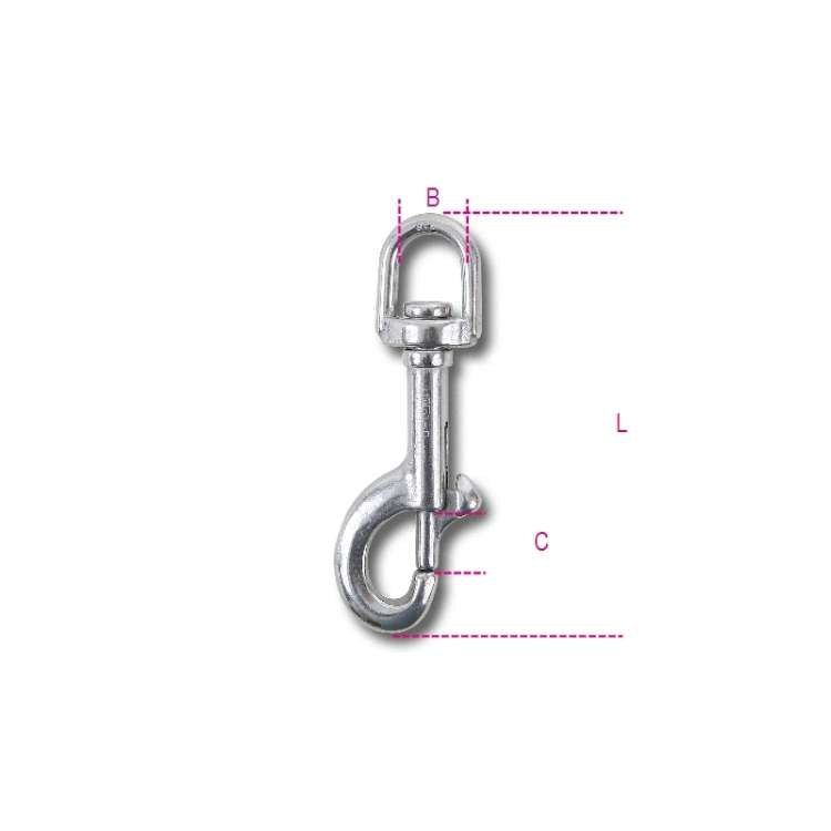 Swivel snap hook with stainless steel AISI 316 - 8264 12 Beta
