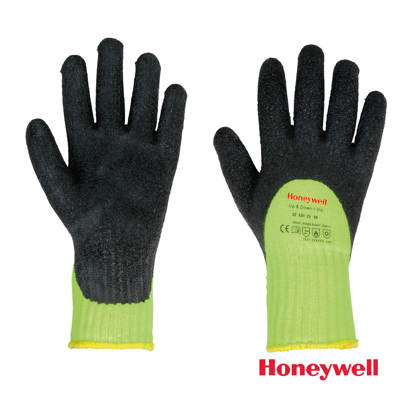 Gloves up & down hi viz hot/cold