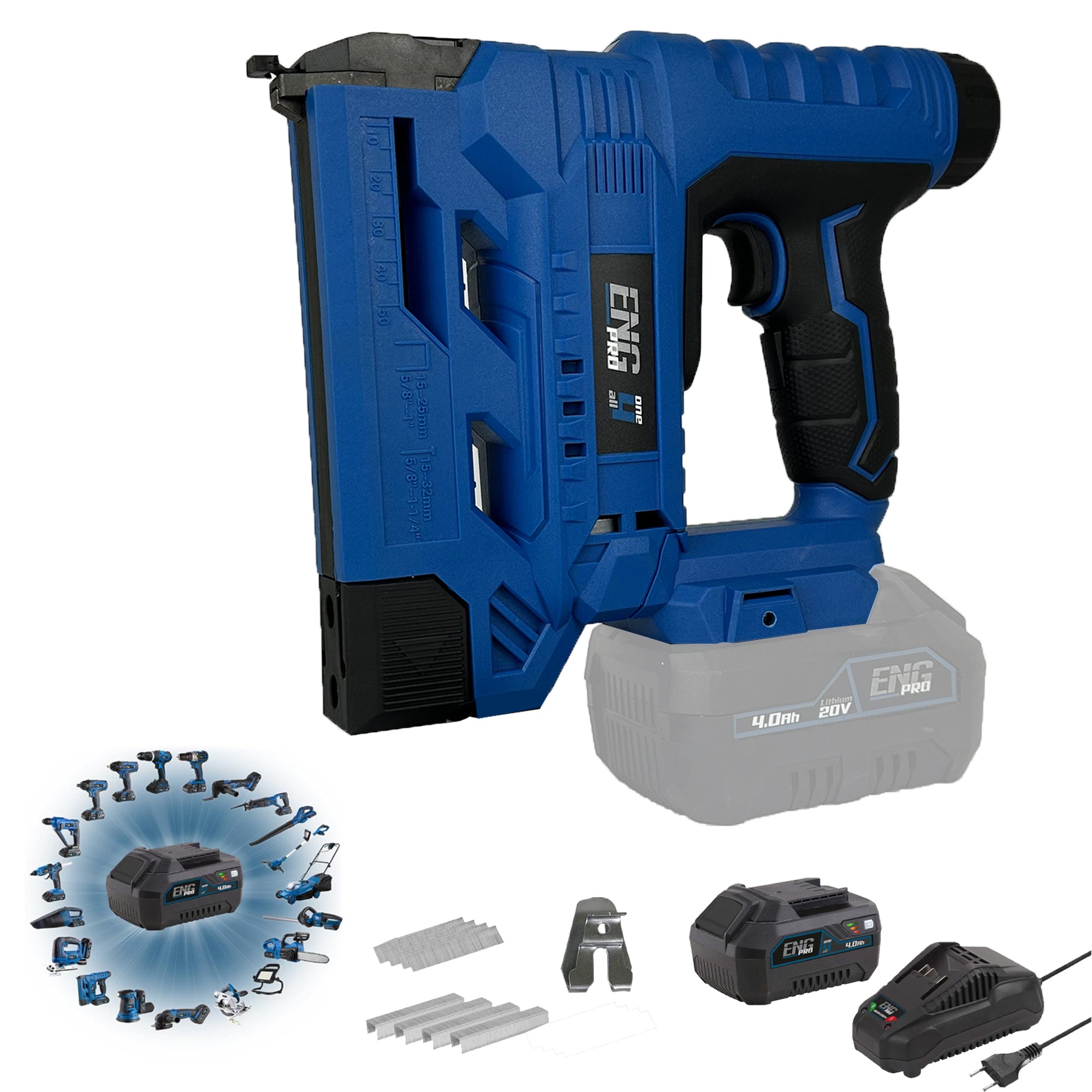 Cordless Staple and Nail Gun - Professional Line ONE4ALL 20V ENGPRO 1B20-GRAF