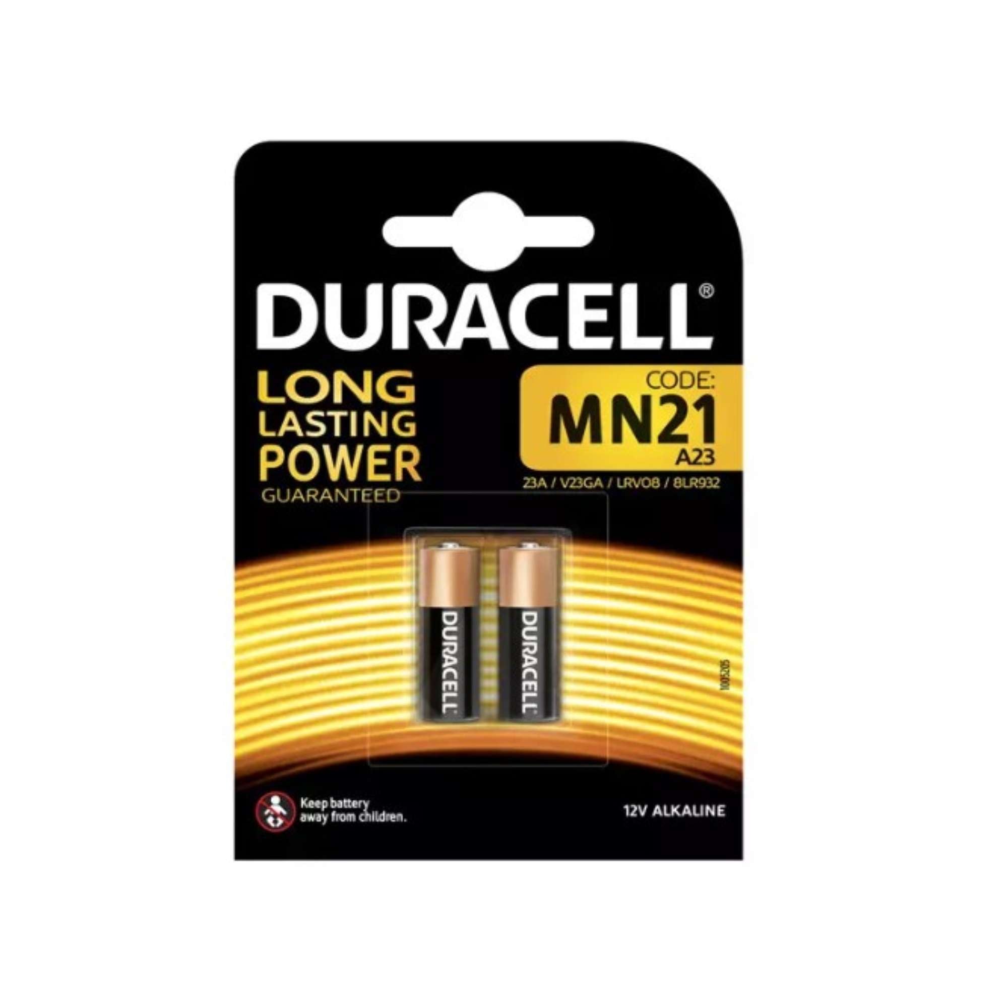 Alkaline batteries for remote controls 12V, 2 batteries - DURACELL MN21
