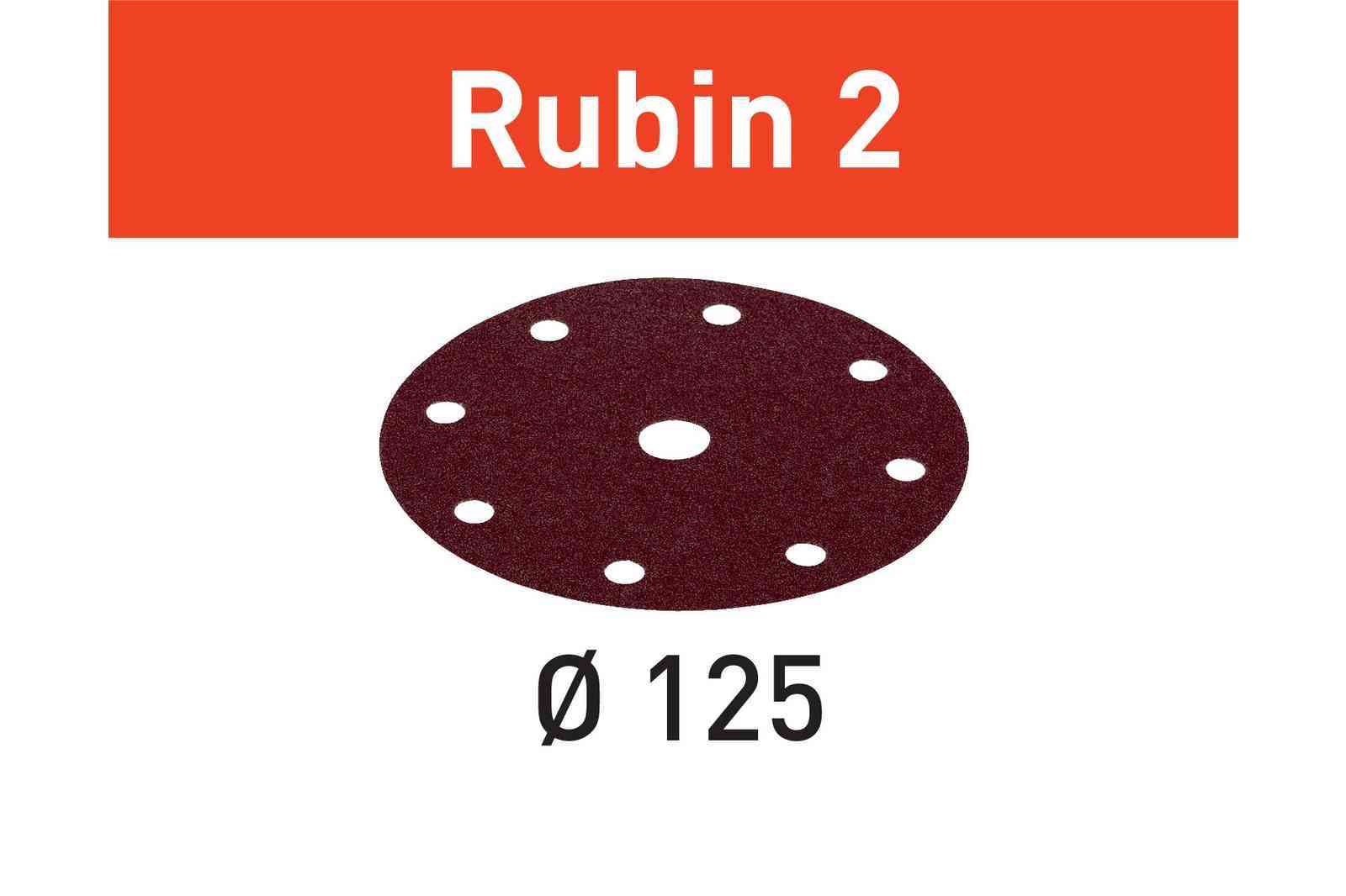 Abrasive disc Rubin 2 STF D125/8 P150 RU2/50 - Festool 499098
