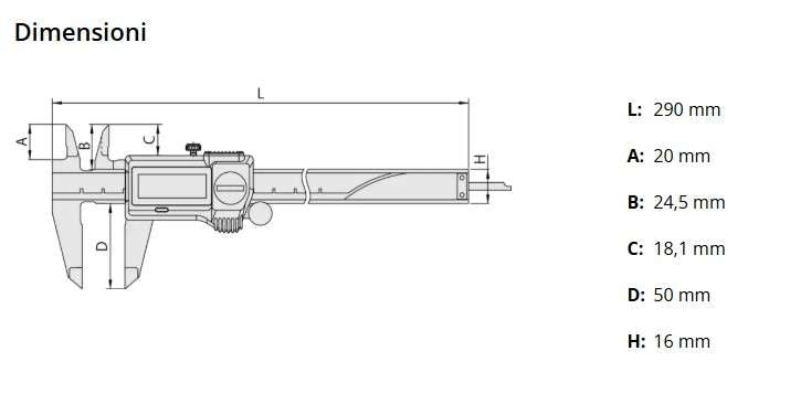 IP67 Waterproof ABS Gauge 0-200mm 500-707-20 - Mitutoyo
