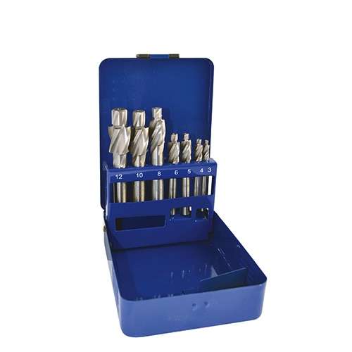 Set of 7 milling countersinks HSS M3 - M12 box kit - UT 20 0010