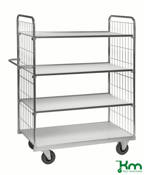 Flexible shelf trolley, L x W x H 1190 x 650 x 1695 mm - Kongamek