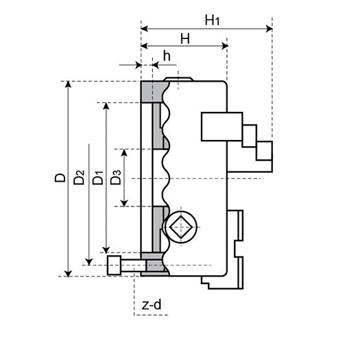 Self-centring chucks with 3+3 jaws  315 mm - MA AC M331