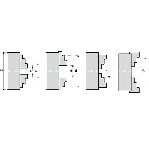 Self-centring chucks for lathe with 4+4 jaws  200 mm - MA AC M420