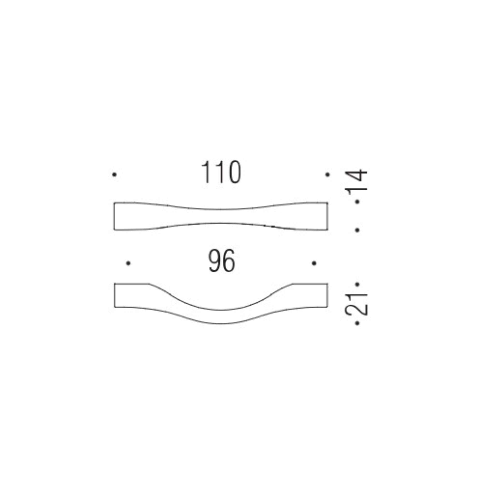 Handle f105/d int.96 cr chrome - f105/d-cr