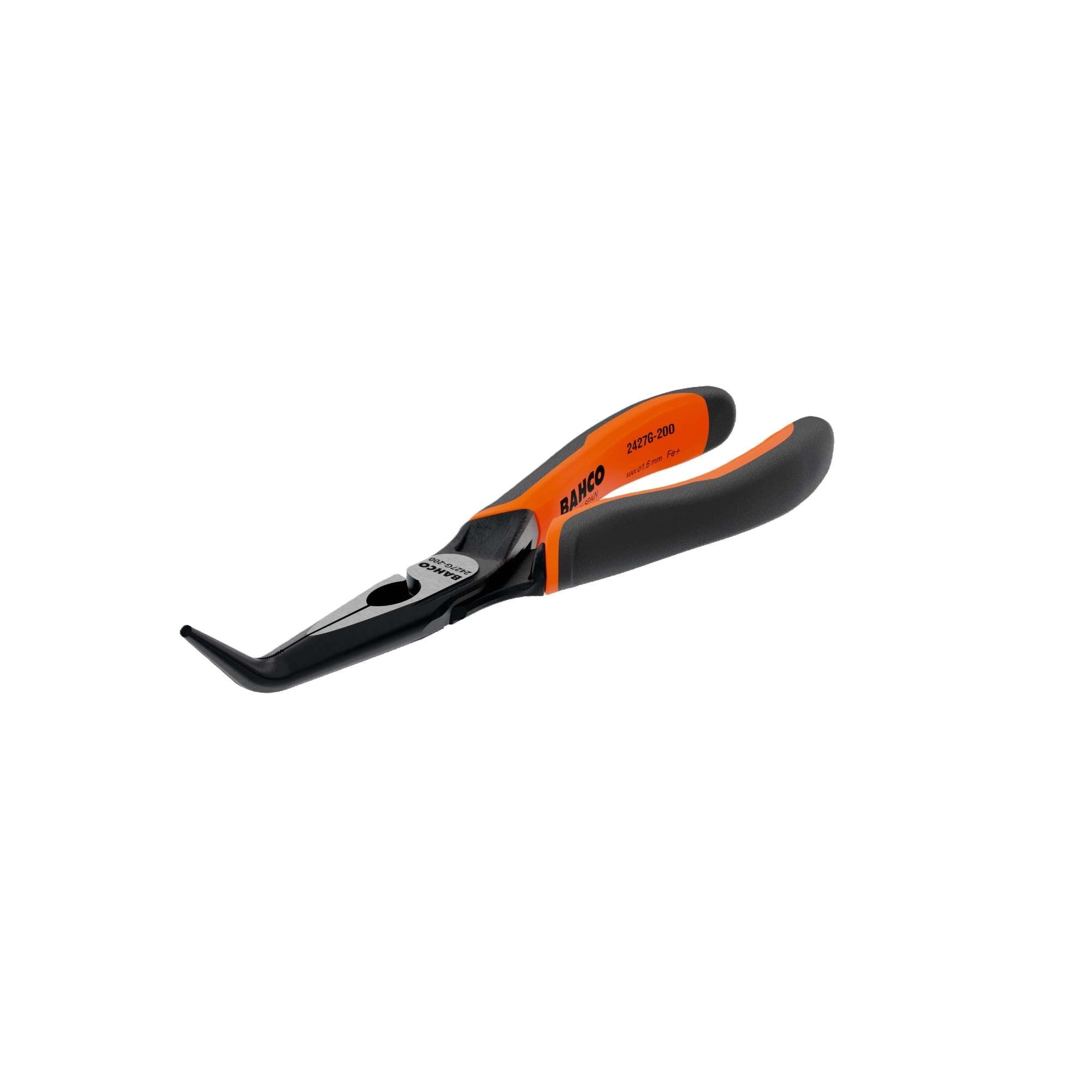 Long-nose pliers with 45 bent tip ERGO automatic opening Bahco