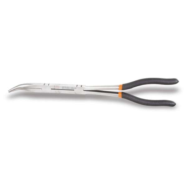 Curved extra-long, knurled double swivel nose pliers, 45 - 1009L/DP Beta