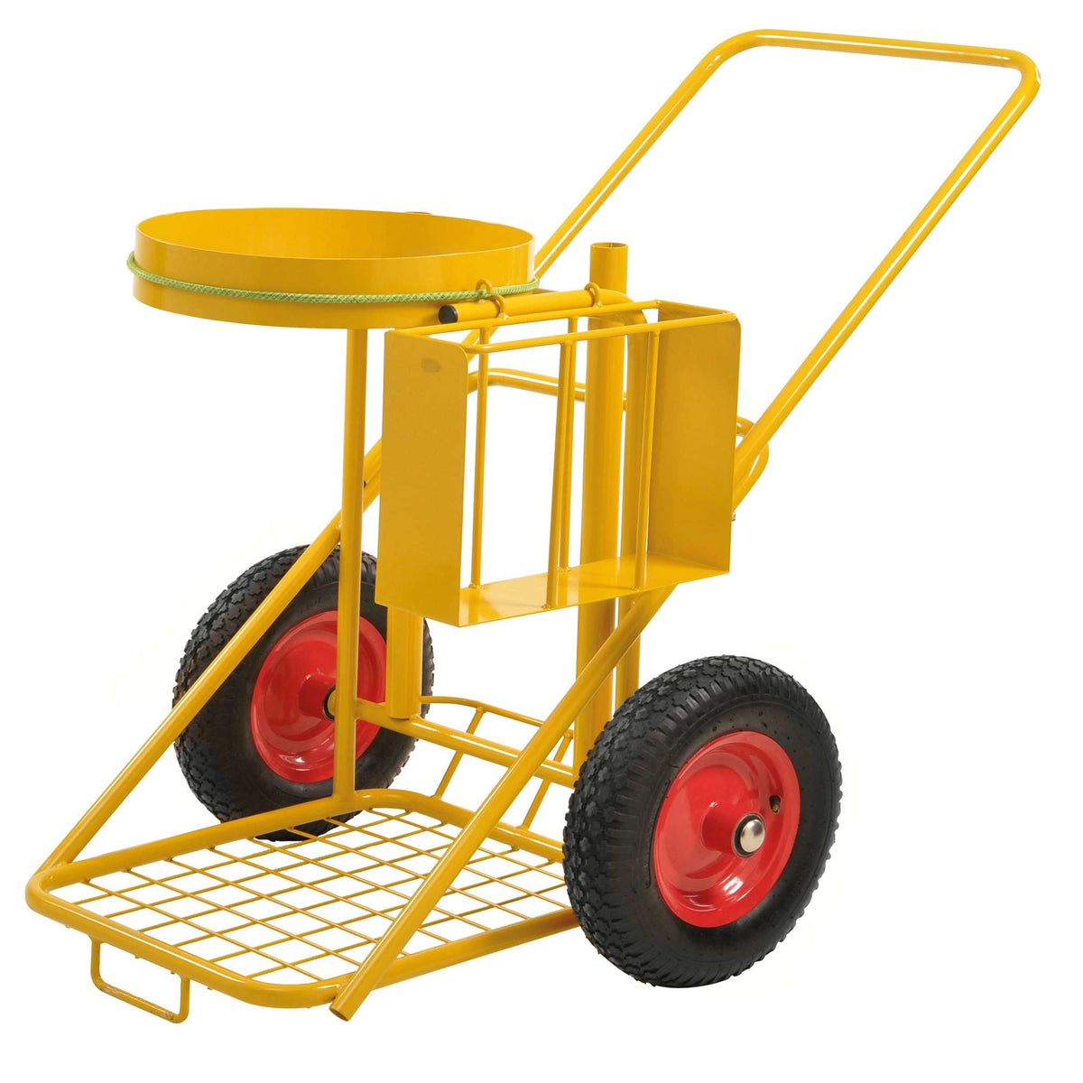 Gelber Reinigungs-Servierwagen für den Außenbereich, LxBxH (mm) 1200 x 820 x 1000
