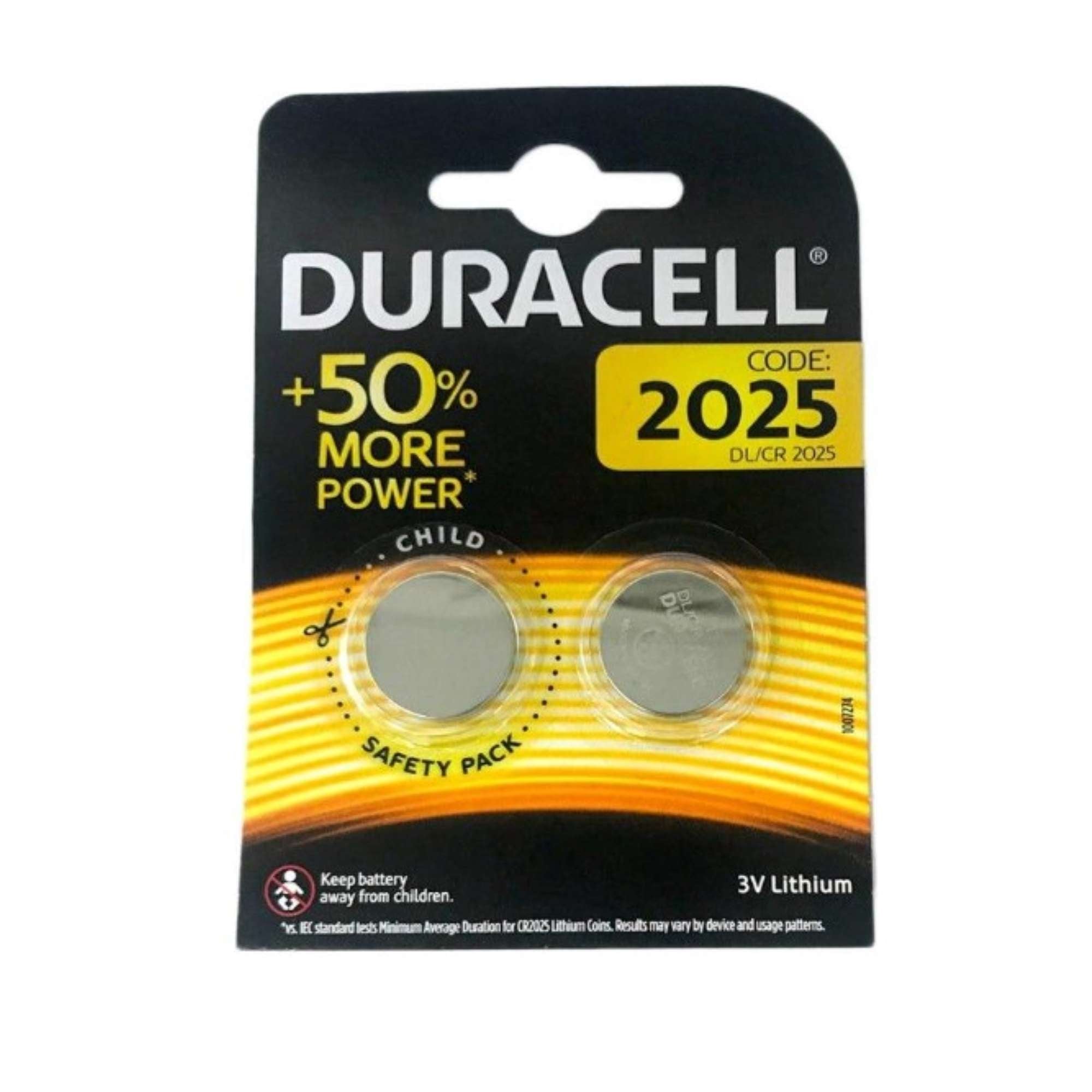 Specialist Electronic button cells, blister with 2 batteries - DURACELL CR2025