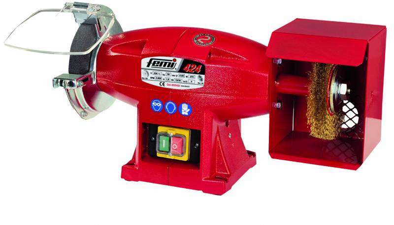 Femi 424 combination bench grinder diameter 150mm 370W including brush