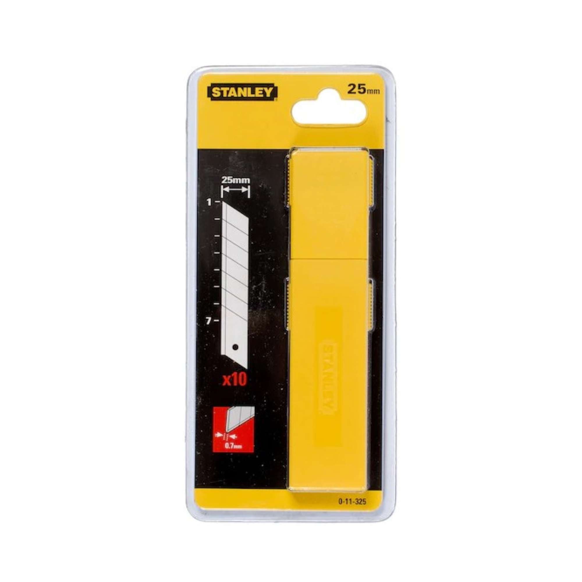 25 mm snap-off blade in 10-piece case - Stanley 0-11-325