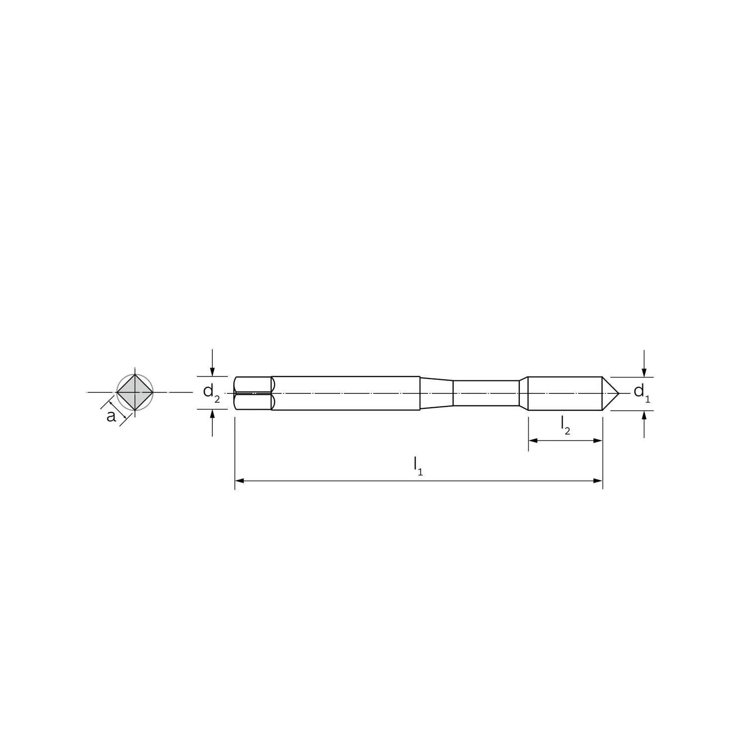 Specific machine tap for stainless steel vaposizer INOX DIN 371 - ILIX