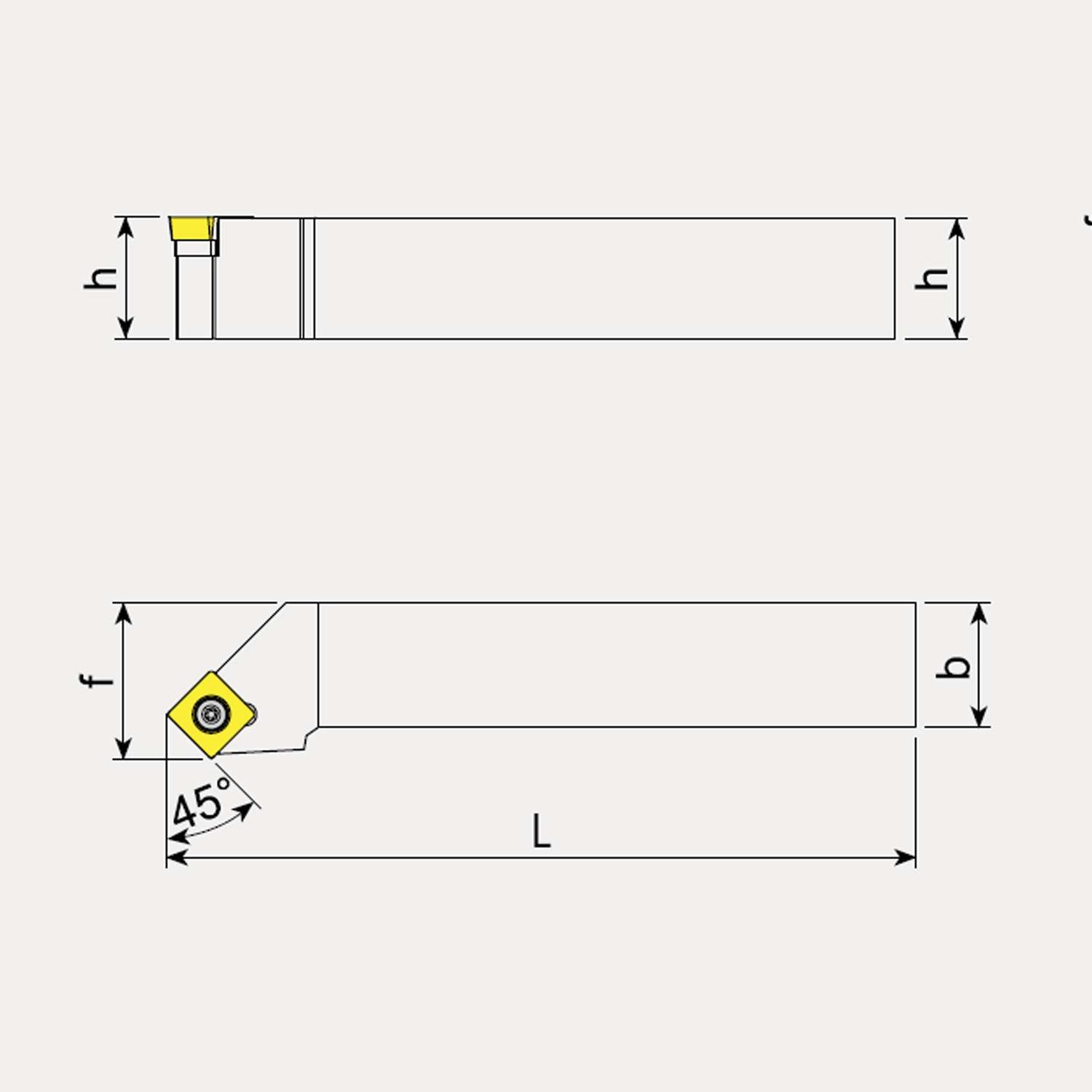 External Machining Toolholder, Left Hand - Positive Inserts - Talicarb SSSCL