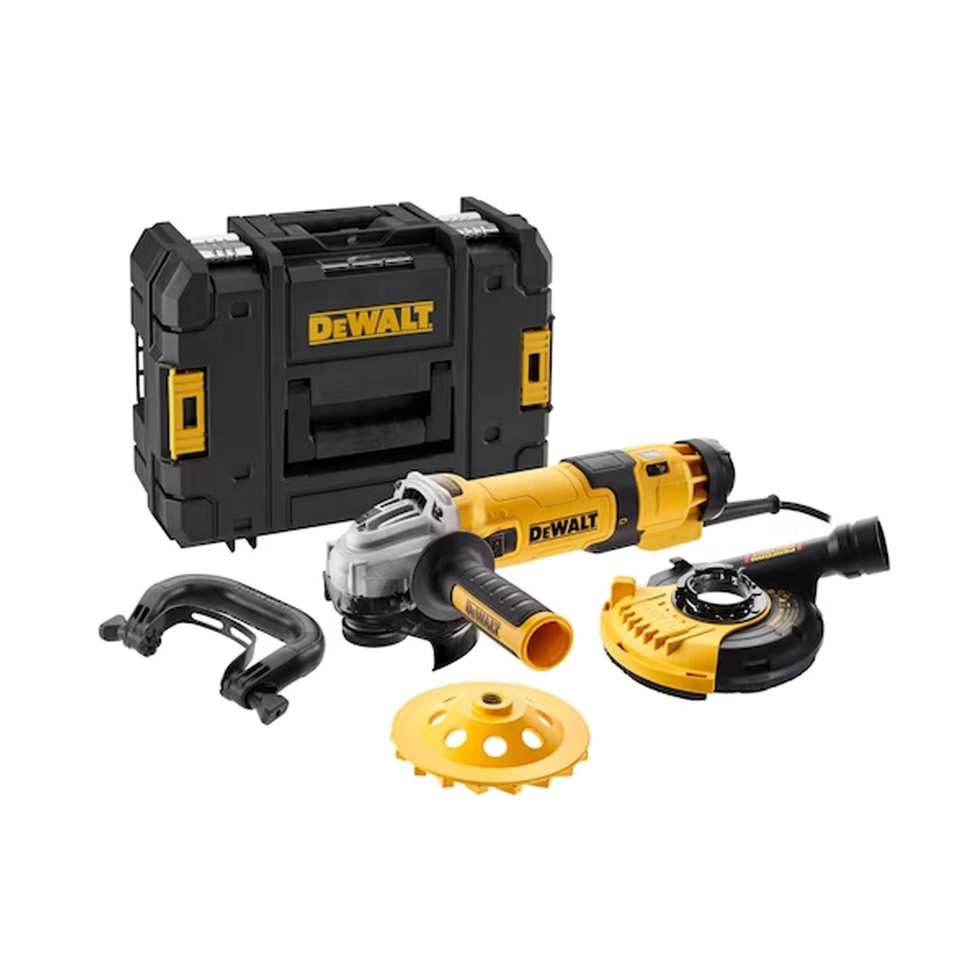 DEWALT 1500w dwe4257kt-qs grinder w/cap and cup