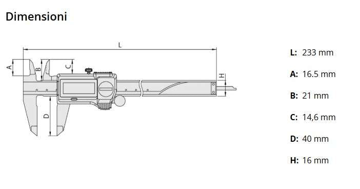IP67 Waterproof ABS Gauge 0-150mm 500-706-20 - Mitutoyo