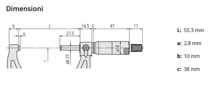 Outdoor Micrometer 25-50mm 103-138 -Mitutoyo