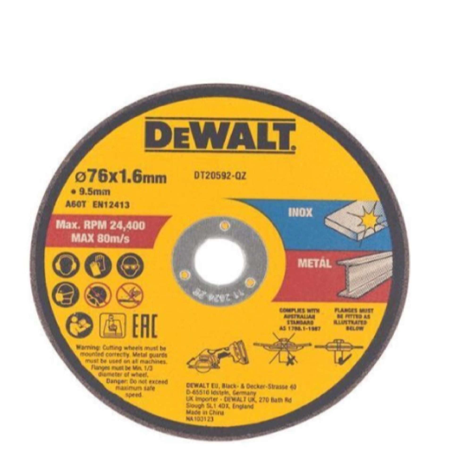 Abrasive discs for mini cut-off machine 76mm conf.3pcs - Dewalt DT20592-QZ
