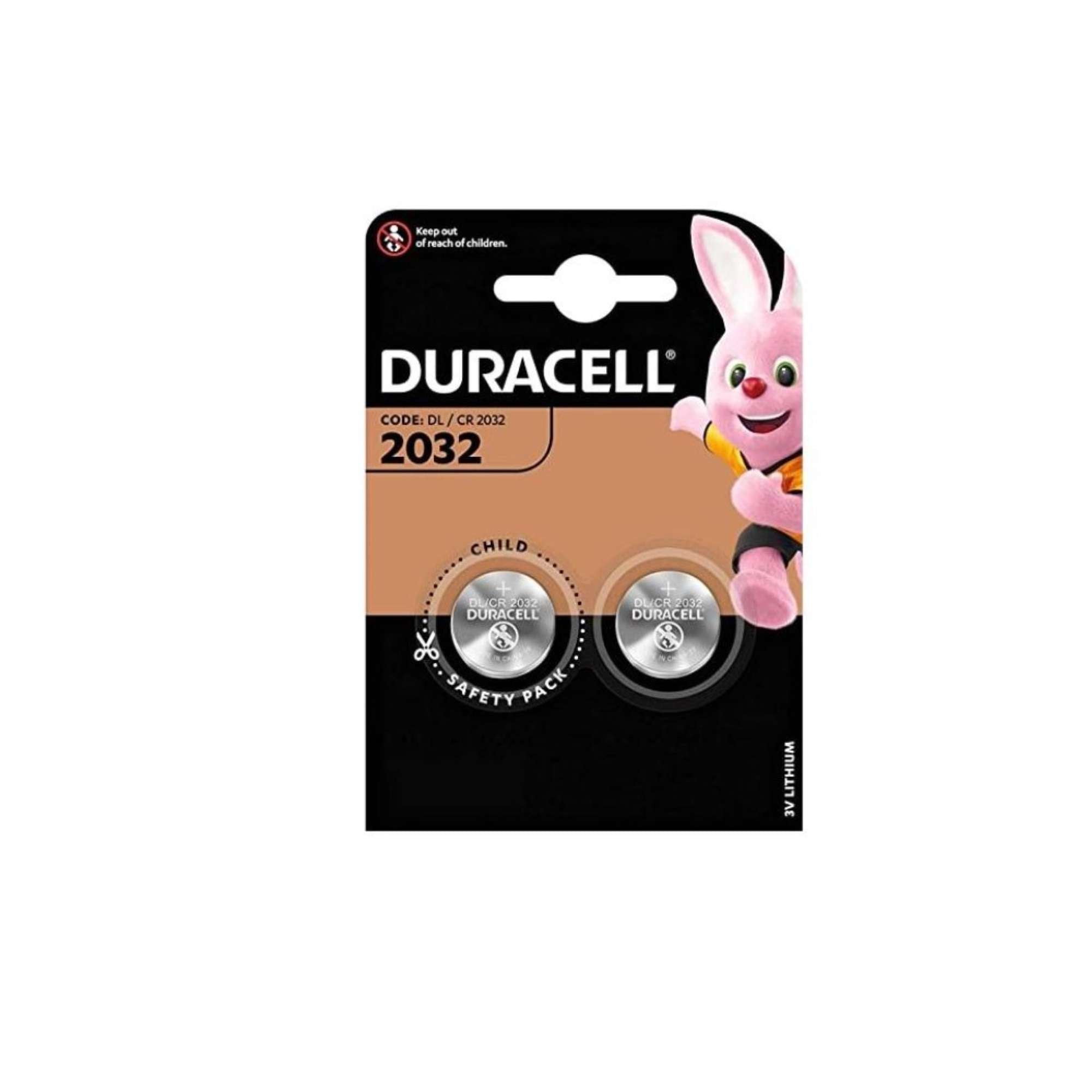 Specialist Electronic button cells, blister with 2 batteries - DURACELL 2032