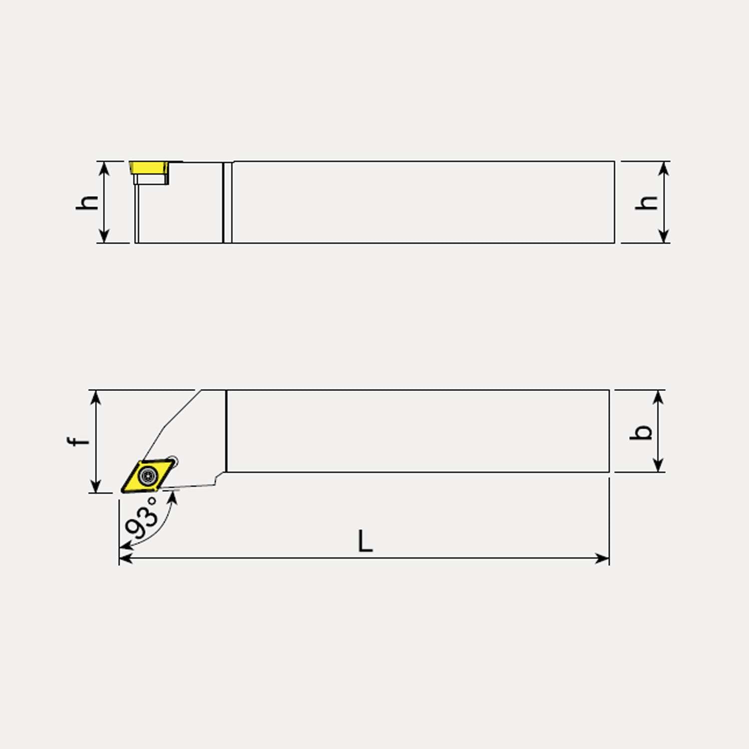 Lathe Toolholders, External, Positive Inserts - Talicarb SDJC-L