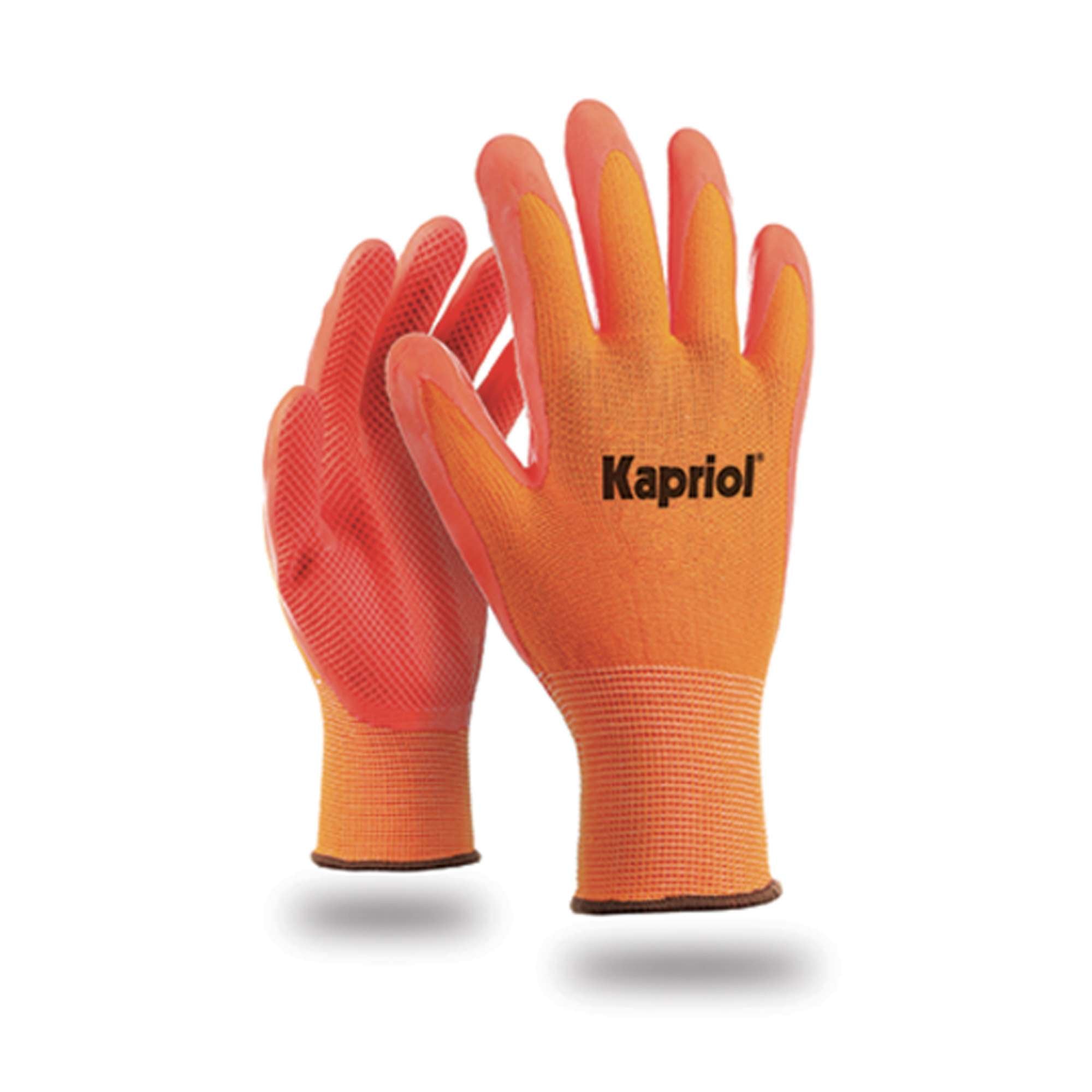 Gloves for precision works Power Grip SIZE.10 (greys-oranges) - Kapriol