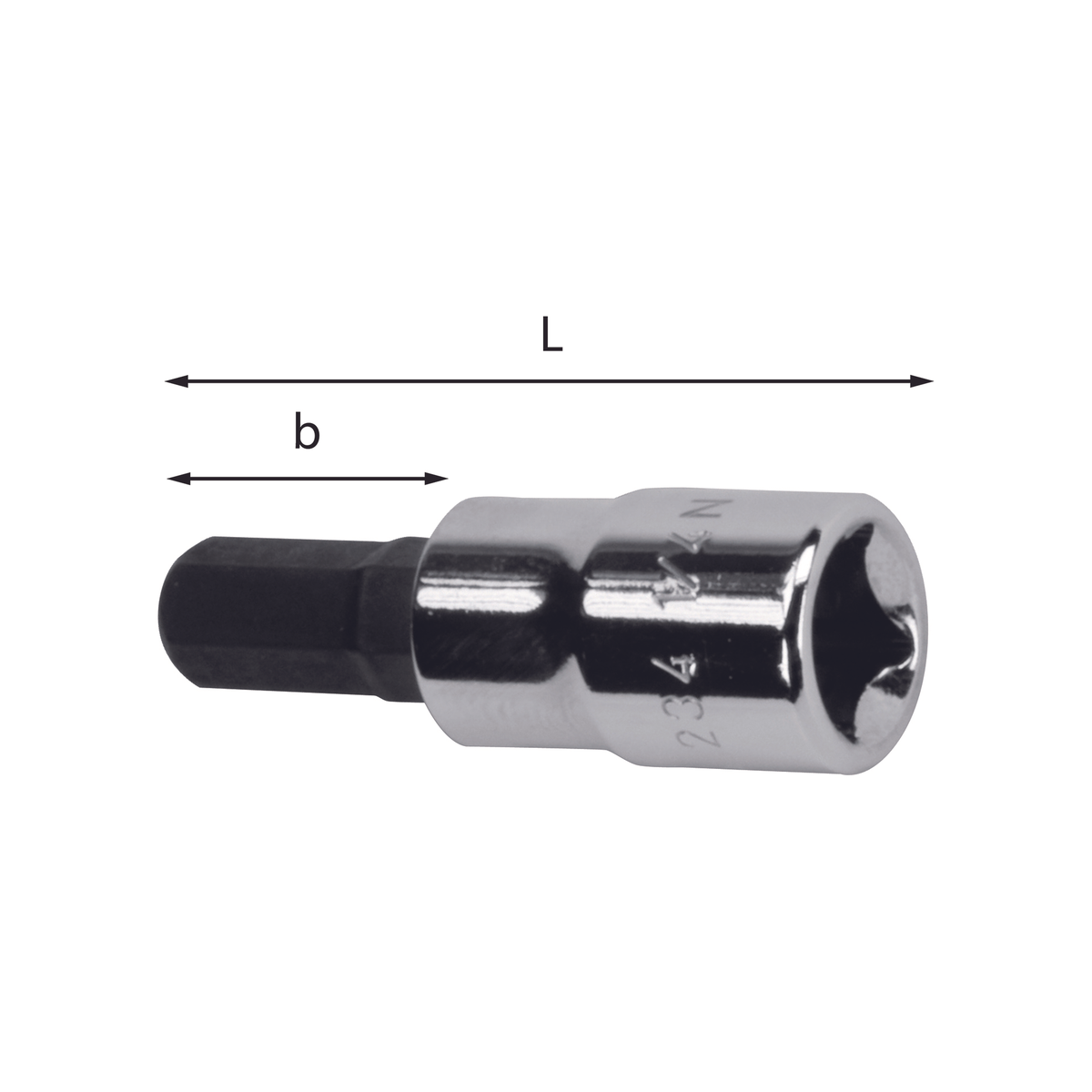 Socket bits for hex socket screws (12x24-14x24-19x24) - Usag 234 1/2 N